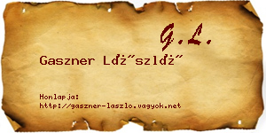 Gaszner László névjegykártya