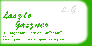 laszlo gaszner business card